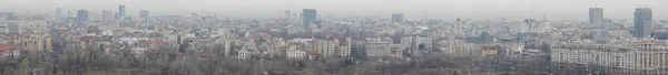 罗马尼亚布加勒斯特 2020年3月3日 在多云的春天 从议会宫看到布加勒斯特全景 — 图库照片