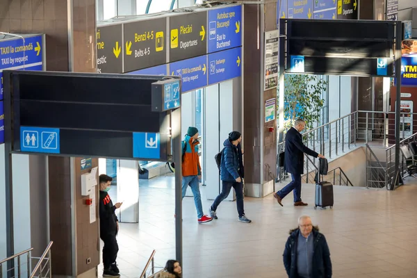 Otopeni Romania February 2020 Details Interior Henri Coanda International Airport — 图库照片