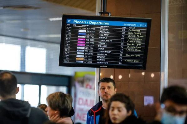 Otopeni Romania February 2020 Details Interior Henri Coanda International Airport — 图库照片