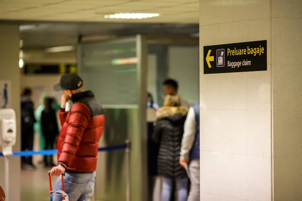 Otopeni Rumania Febrero 2020 Detalles Desde Interior Del Aeropuerto Internacional —  Fotos de Stock