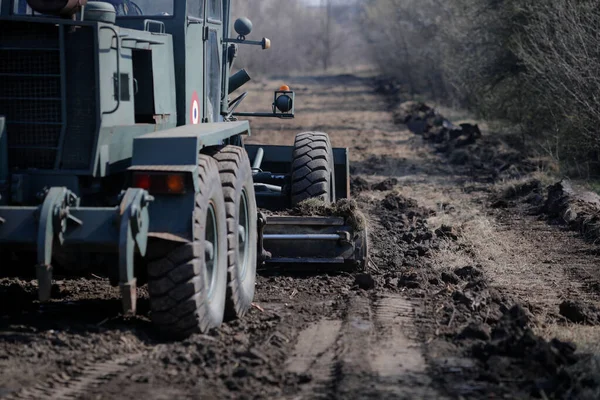 Otopeni Rumänien Februari 2020 Tunga Maskiner Den Rumänska Armén Lägger — Stockfoto