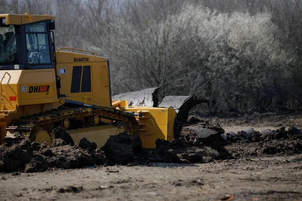 Otopeni Rumania Febrero 2020 Maquinaria Pesada Del Ejército Rumano Allana —  Fotos de Stock