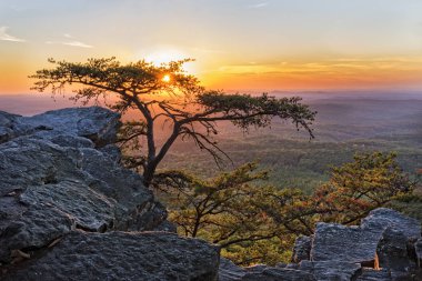 Cheaha Overlook 1 gün batımında
