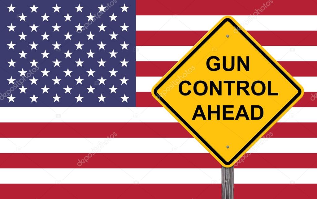 Caution Sign - Gun Control Ahead