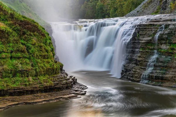 Upper Falls At Letchworth State Park in New York — стоковое фото