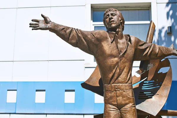 Monumento de bronce de Vladimir Vysotsky en Odessa, Ucrania —  Fotos de Stock