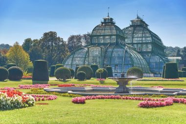 Viyana'da schonbrunn palace yakınındaki Botanik Bahçesi