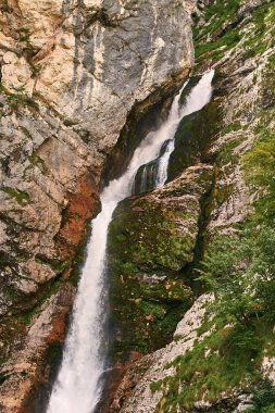 Şelale tokat Savica Triglav Ulusal Parkı Bohinj Gölü, Slovenya