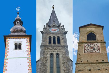 Slovenya, Lihtenştayn ve İsviçre temsil eden farklı mimari tarzlarda yapılmış üç Avrupa Kiliseler İtalya sınırına yakın:
