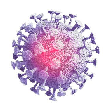 Coronavirus COVID-19 veya 2019-nCov romanı Coronavirus konsepti Asya gribi salgını ve koronavirüs gribi salgını gibi tehlikeli grip salgını vakaları için solunabilir. Mikroskop virüsü maviyle kaplanıyor