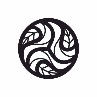 Uyumlu doğal logo, üçlü, dokuma