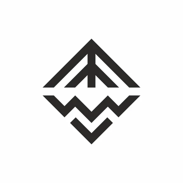 Κομψό Μινιμαλιστικό Λογότυπο Για Χαλάρωση Φύση Κάμπινγκ — Διανυσματικό Αρχείο