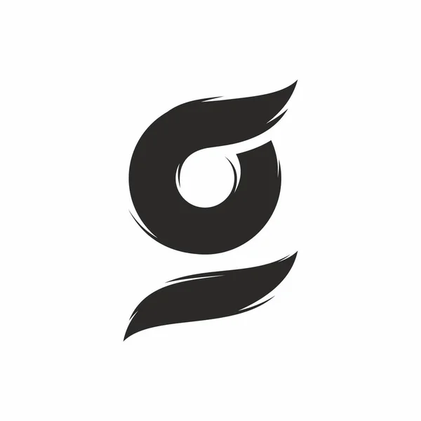 Harfiyle Gösterişli Minimalist Logo — Stok Vektör