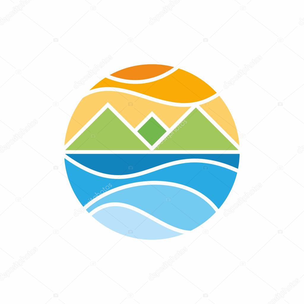 Logo for travel business, beauty of nature, tourism