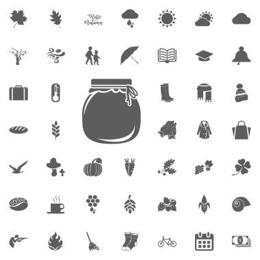 Stok vektör çizim sonbahar simgeler