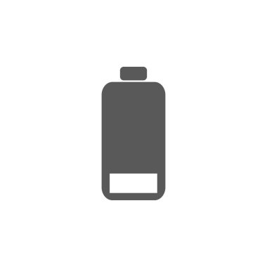 Yarı yarı pil simgesi. Pil vektör çizim simgeler.