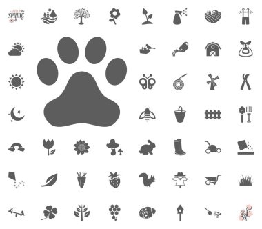 İzleme simgesi. Bahar vektör çizim Icon set.