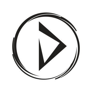 siyah beyaz arka plan üzerinde izole işareti oynamak.