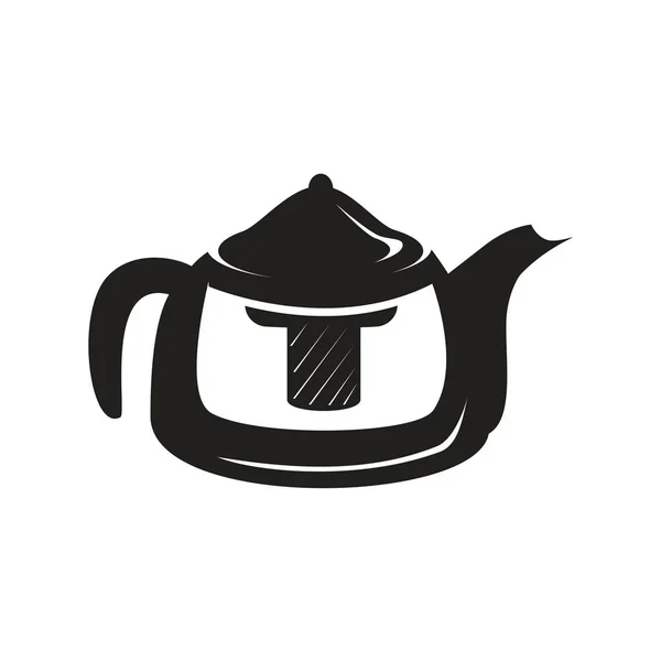 Чайник Інфузором Ізольований Білому Тлі — стоковий вектор