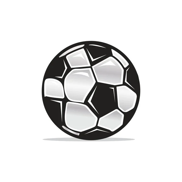 Illustration Ballon Football Audacieux Isolé Sur Fond Blanc — Image vectorielle