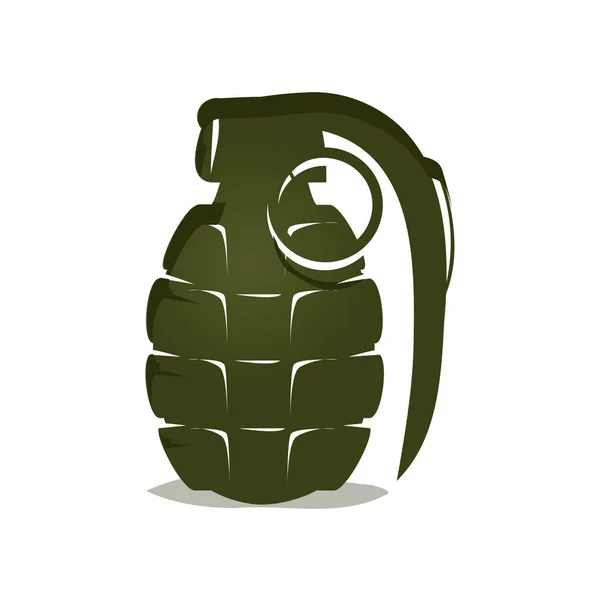 Illustration Grenade Main Audacieuse Isolée Sur Fond Blanc — Image vectorielle