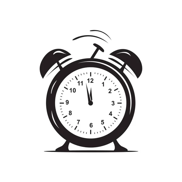 Simple Alarm Clock Icon Design Isolated White Background — Stock Vector