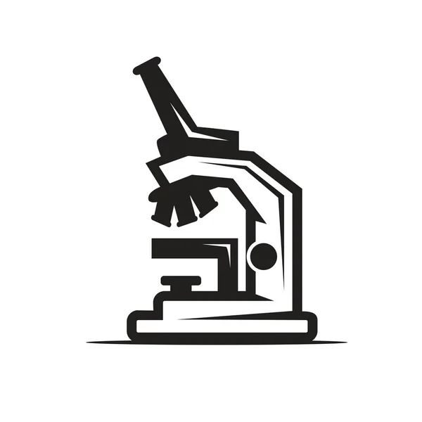 Elegant Microscope Symbol Icon Design Isolated White Background — Stock Vector
