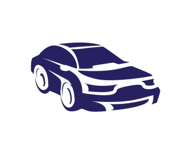 Araba siluet illüstrasyon, şık araba illüstrasyon, beyaz arka plan üzerinde izole simgesi tasarım. 