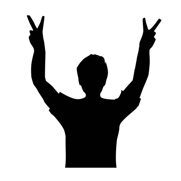 Download hand shape with victory sign — Stock Vector ...