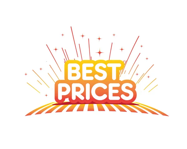 Melhores Preços Com Brilhos Melhor Sinal Preços Design Ilustração Isolado —  Vetores de Stock