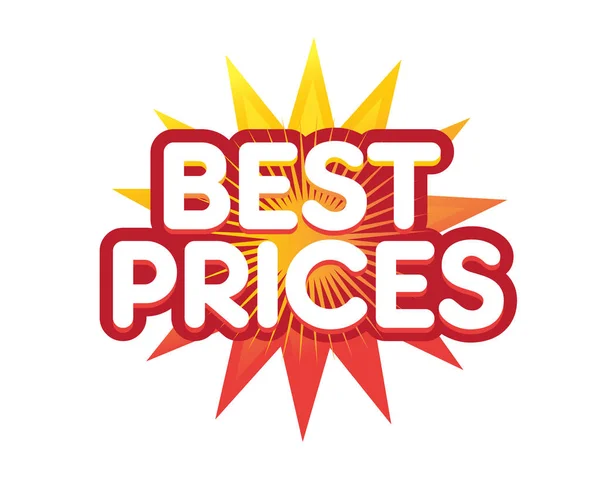 Melhores Preços Com Estrelas Ilustração Oferta Design Ilustração Isolado Fundo —  Vetores de Stock