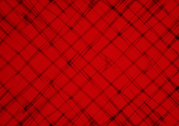 Roter Hintergrund bedeckt sind ungleichmäßig schneidende unscharfe schwarze dünne Linien — Stockfoto
