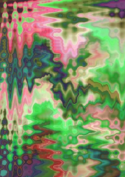 Abstrakt kaotiska bakgrund i gröna nyanser av sicksack vågor och spot — Stockfoto
