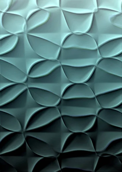 Turquoise kleurverloop achtergrond met abstracte convexe tekening — Stockfoto