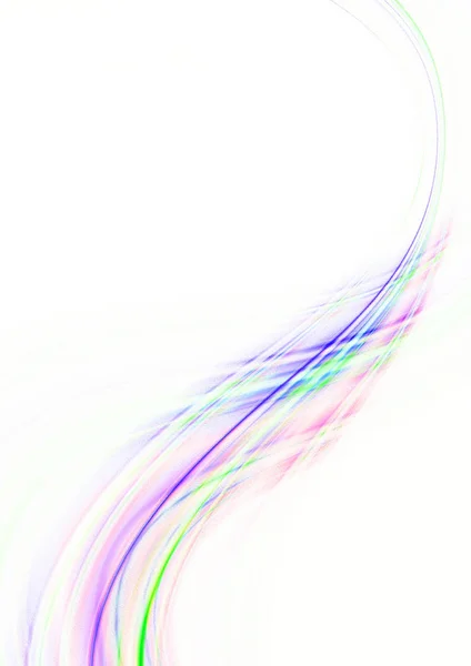 Onda rosa púrpura curva com tiras de interseção no fundo branco — Fotografia de Stock