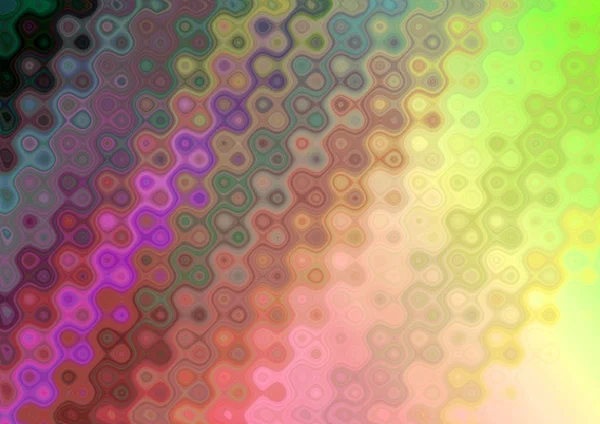 Heller Regenbogenhintergrund mit einem Muster von Zick-Zack-Wellen, schräg angeordnet in gelb, magenta, lila, grün, schwarz und braun — Stockfoto