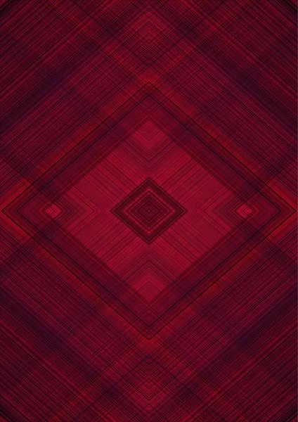 Monochrome abstract background with rhombuses patterns derived from intersecting of red and black stripes and lines — Stock Photo, Image