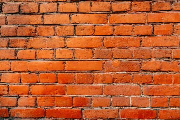 砖墙橙色纹理背景 — 图库照片