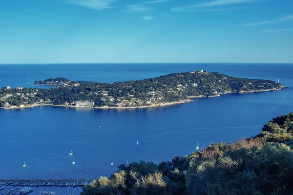 Cote dAzur Francia. Resort de lujo y bahía de la riviera francesa — Foto de Stock