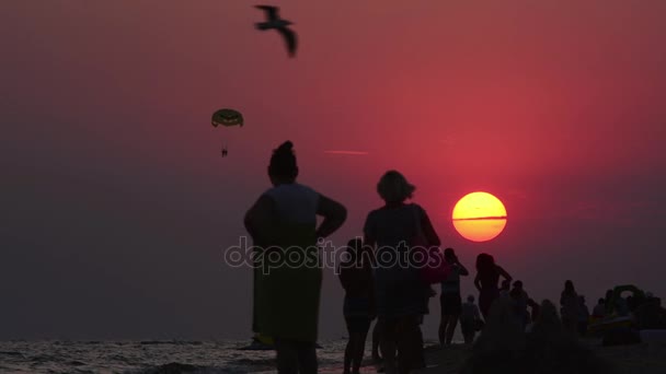 海岸上的日落 — 图库视频影像