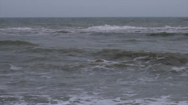 Wind und große Wellen im Ozean — Stockvideo