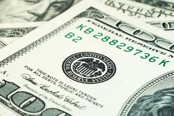 American dollar banknotes close-up