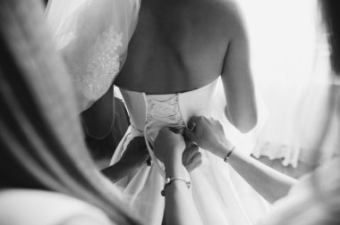 el dantel korse gelinin hassas bel, hiçbir renk üzerinde yukarı