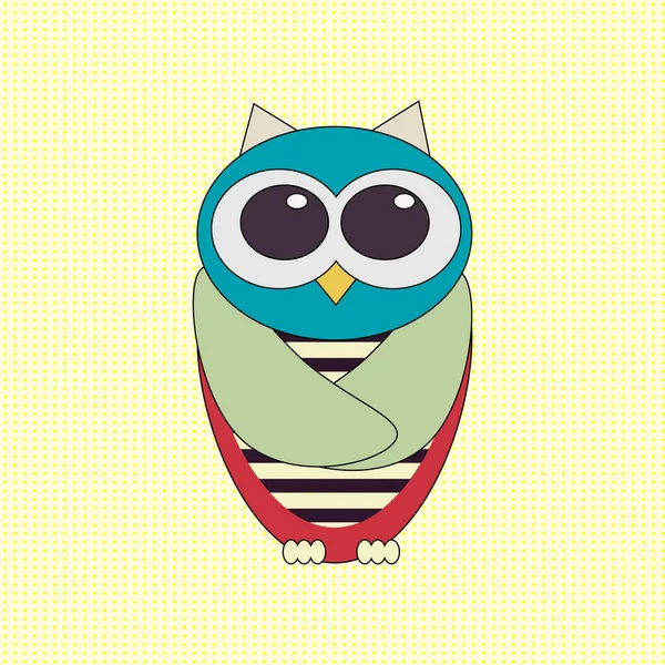 Hibou vecteur drôle . — Image vectorielle