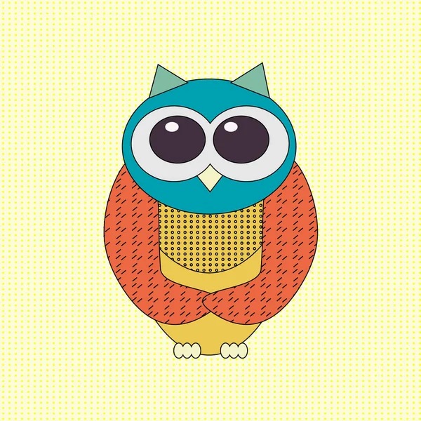 Vector funny owl. — Stock Vector