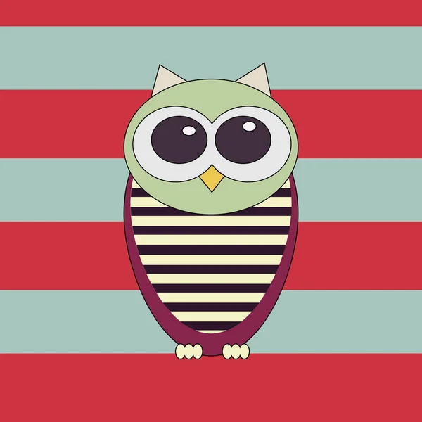 Vector funny owl. — Stock Vector