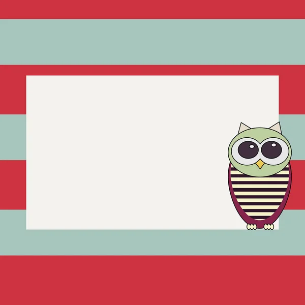 Modèle de carte d'invitation hibou — Image vectorielle