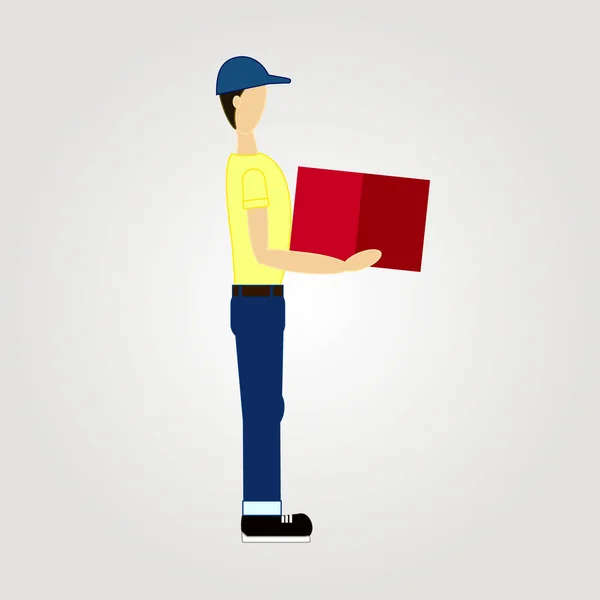 Delivery man. Vector illustration — Stock Vector