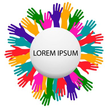 eller farklı renklerde. kültürel çeşitlilik