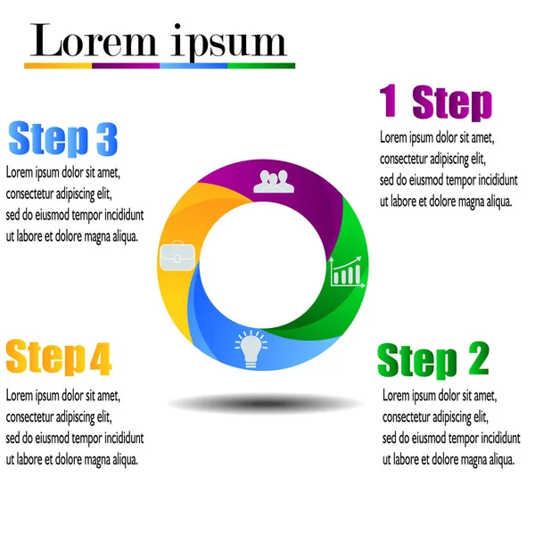 Modèle d'options de numéro d'infographie abstrait. — Image vectorielle